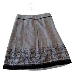 Loft Herringbone Sequin Velvet Wool Blend Skirt - Size 12